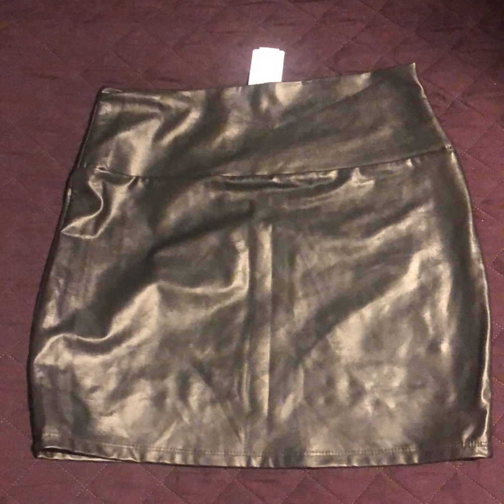 Faux leather skirt